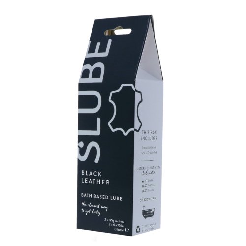 Slube Black Leather Water Based Bath Gel 250g - Image 3