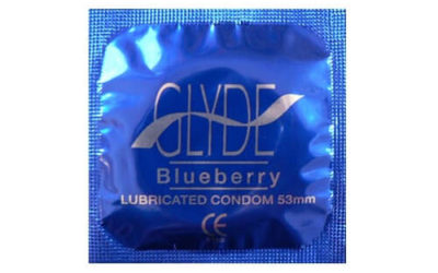 Glyde Ultra Blueberry Flavour Vegan Condoms 100 Bulk Pack