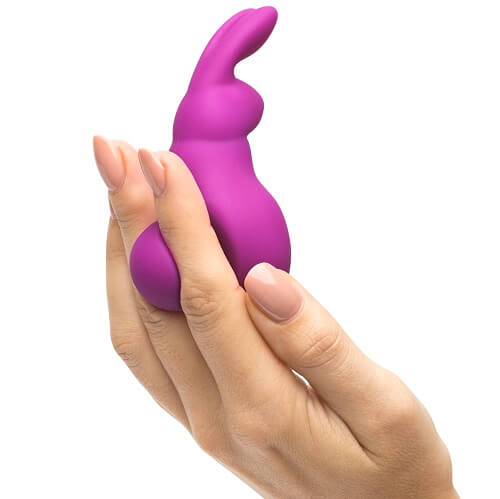 mini ears rechargeable rabbit finger vibrator purple