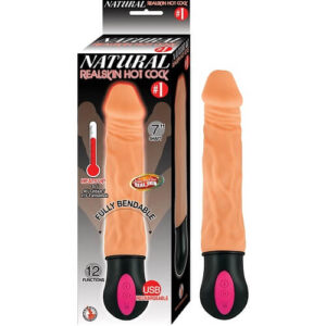 realistic warming 7inch vibrating dildo flesh