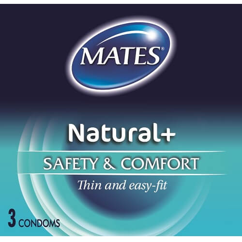 mates natural condoms 3pack