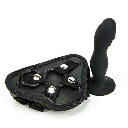 loving joy 6 inch silicone strap on dildo and harness