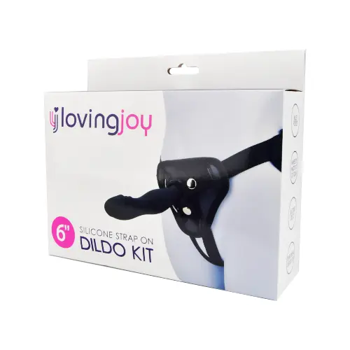 Loving Joy 6 Inch Silicone Strap On Dildo Kit for great pleasure