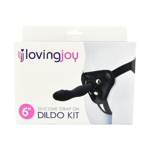Loving Joy 6 Inch Silicone Strap On Dildo Kit for couples sex