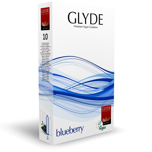 glyde blueberry condoms for safe and fun sex