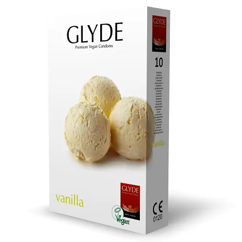glyde vanilla flavoured vegan condoms