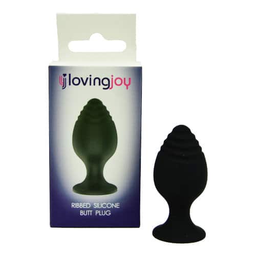Ribbed Tip Small Silicone Butt Plug Loving Joy for anal toy