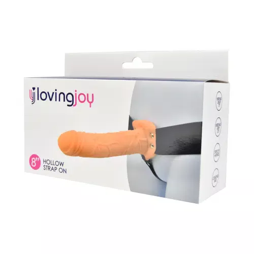 Loving Joy 8 Inch Hollow Strap On Vanilla - Image 8